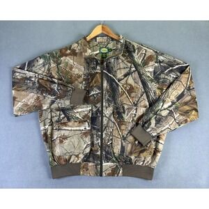 Cabelas Jacket Mens XL Brown Realtree AP Camouflage Outdoor Hunting Twill